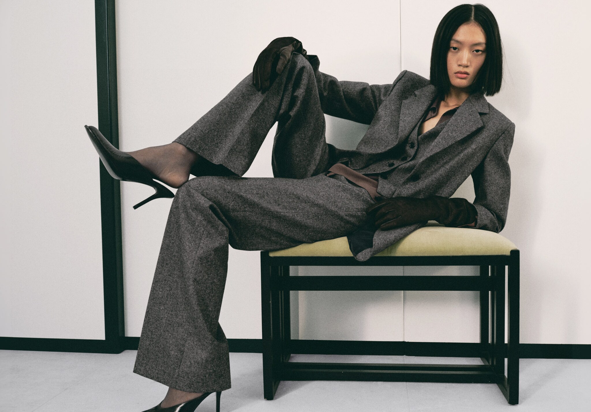 Speckled wool trousers - Panoramic plane