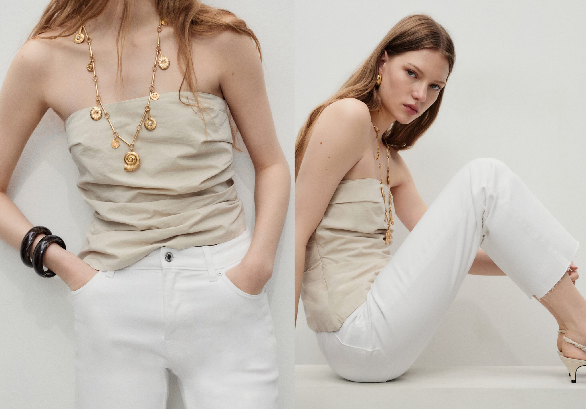 Sienna flared cropped jeans - Panoramic plane