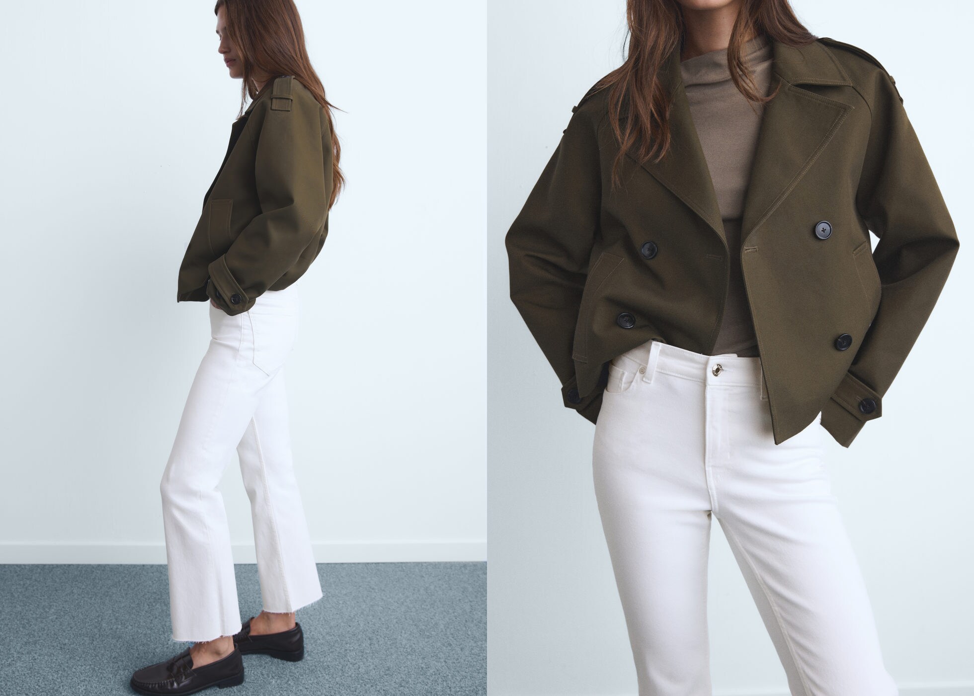 Sienna flared cropped jeans - Panoramic plane