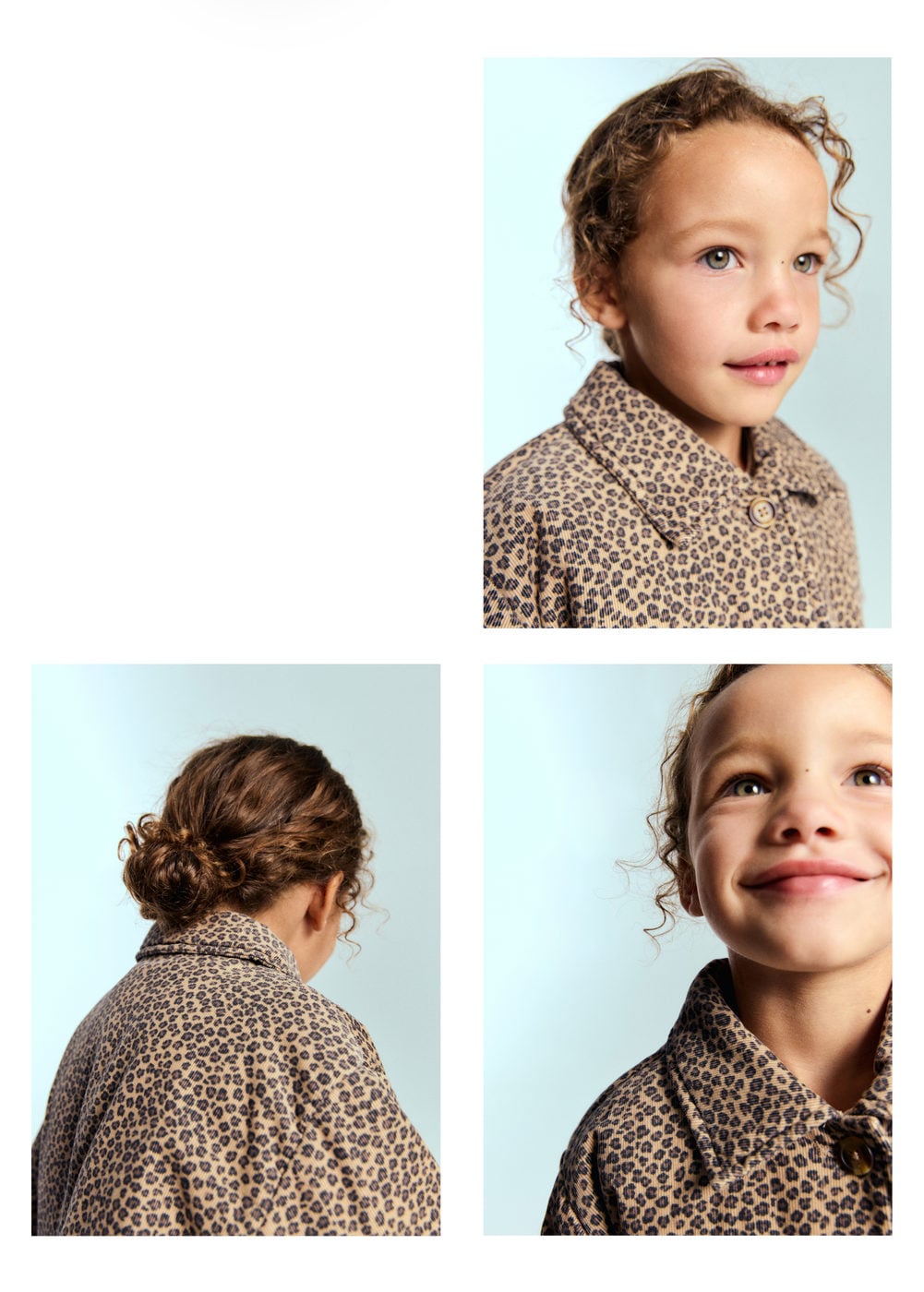 Leopard-print corduroy coat