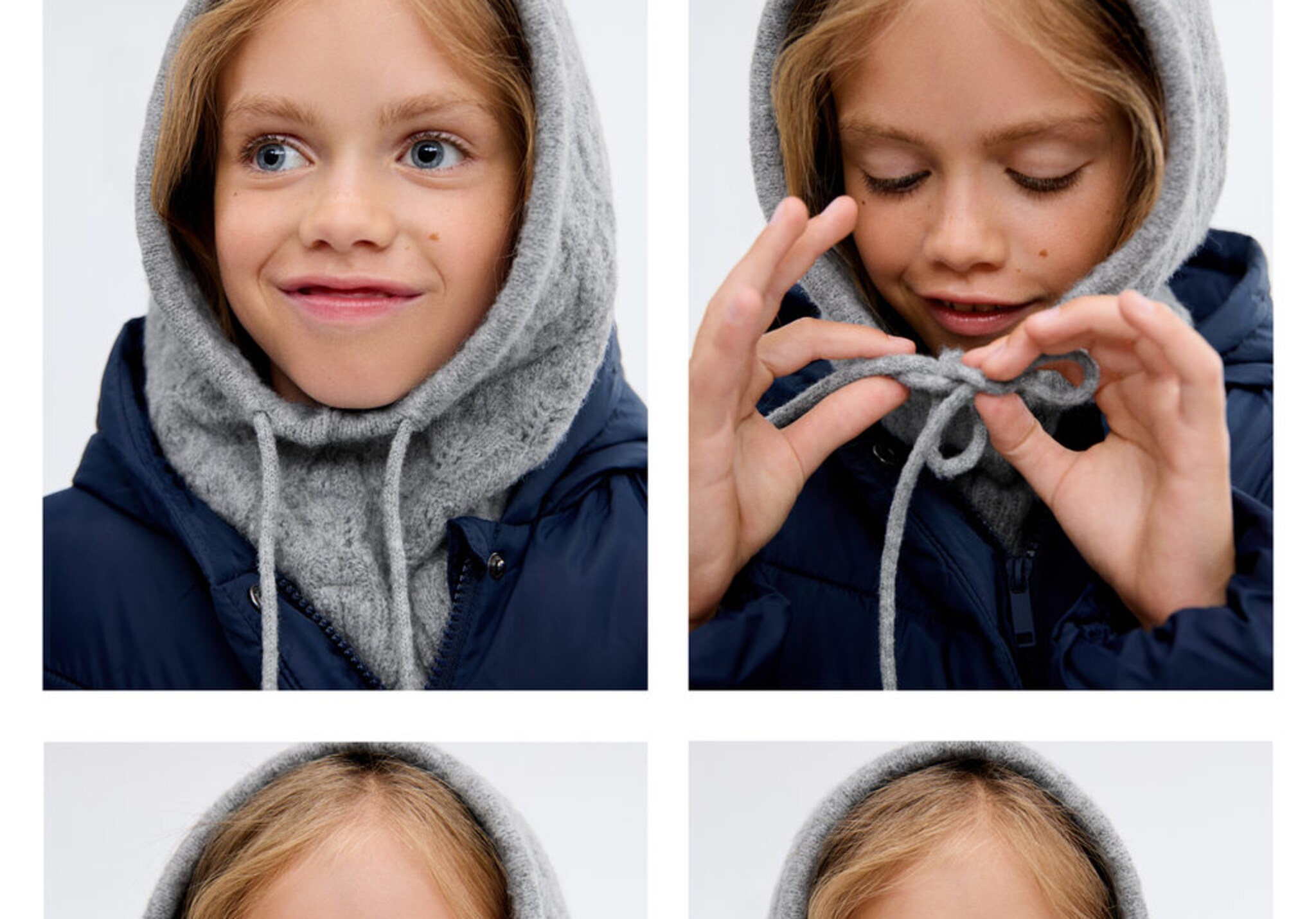 Bonnet à capuche en maille - Plan panoramique