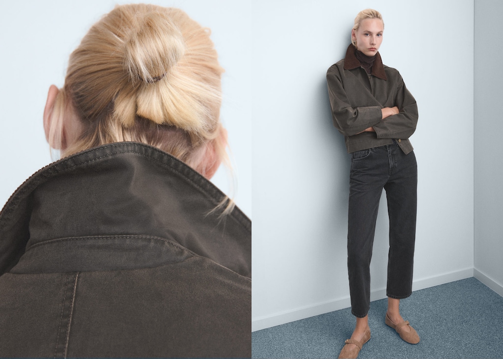 Mid-rise straight jeans