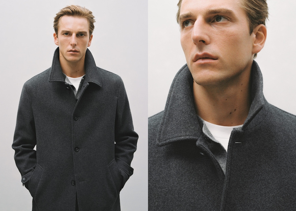 Detachable hood wool coat