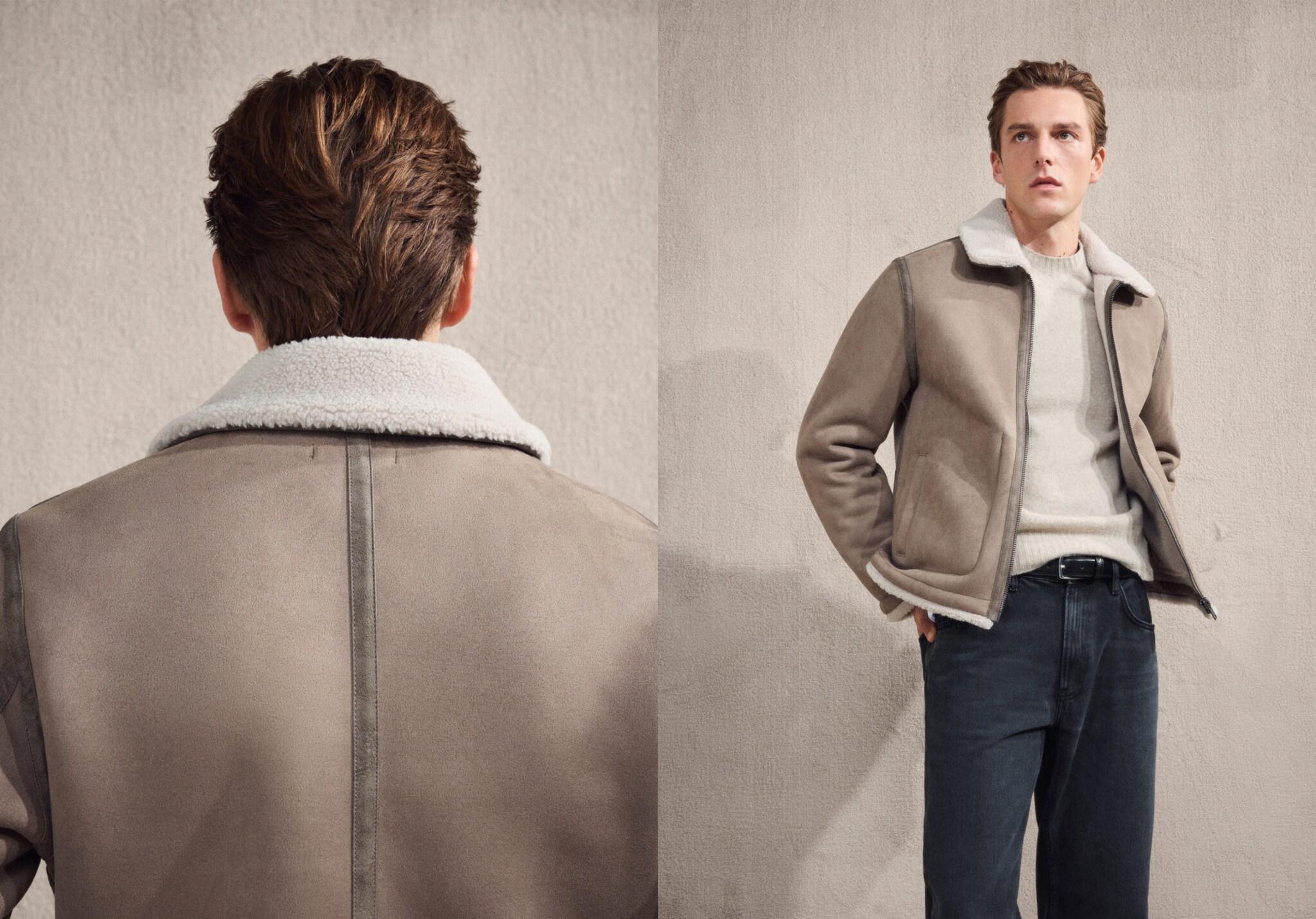 Veste double face détails moutonnés - Plan panoramique