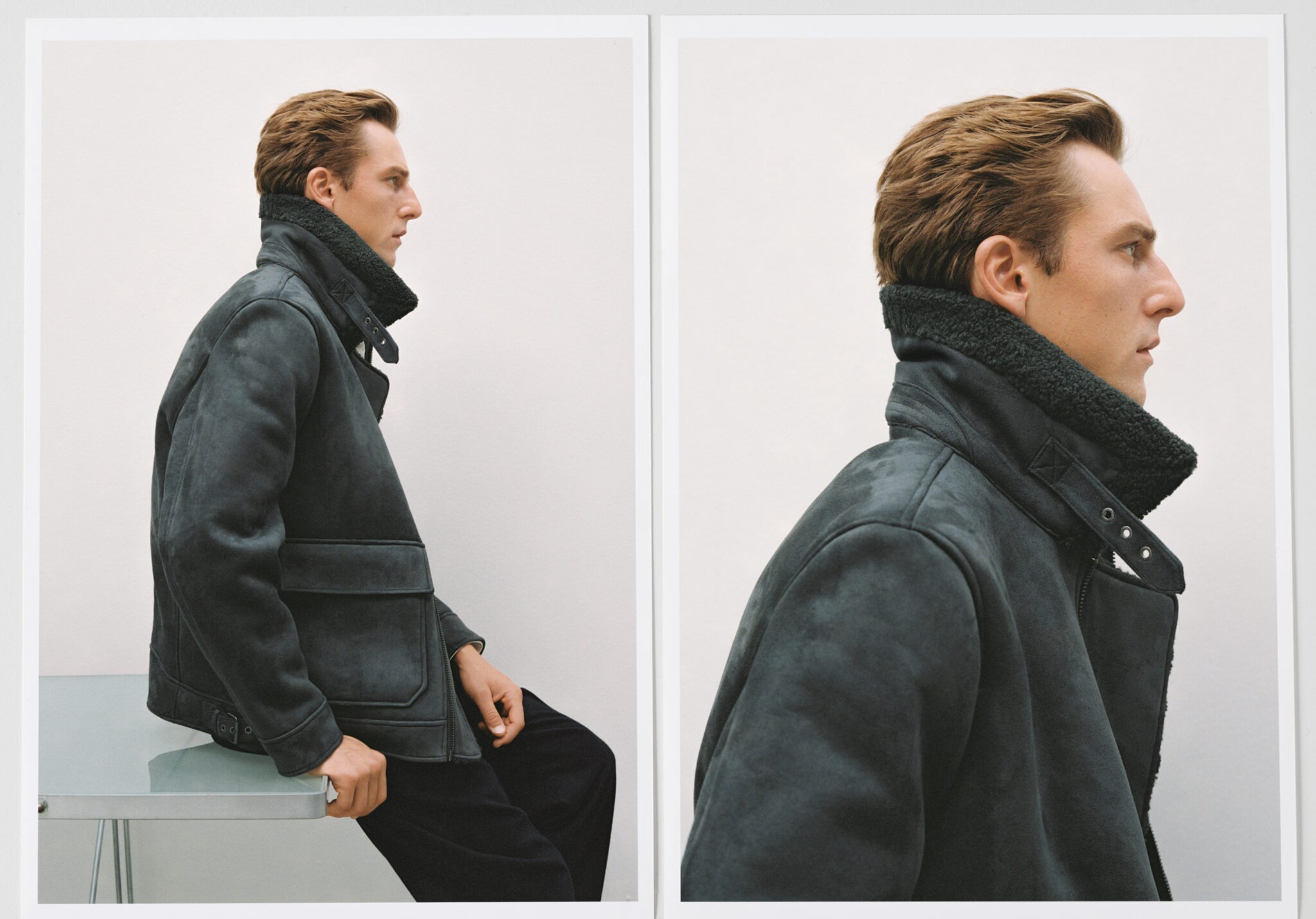 Double face jacket with fleece lining - Panoramic plane