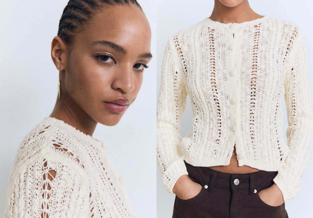 Openwork knit cardigan - image 3