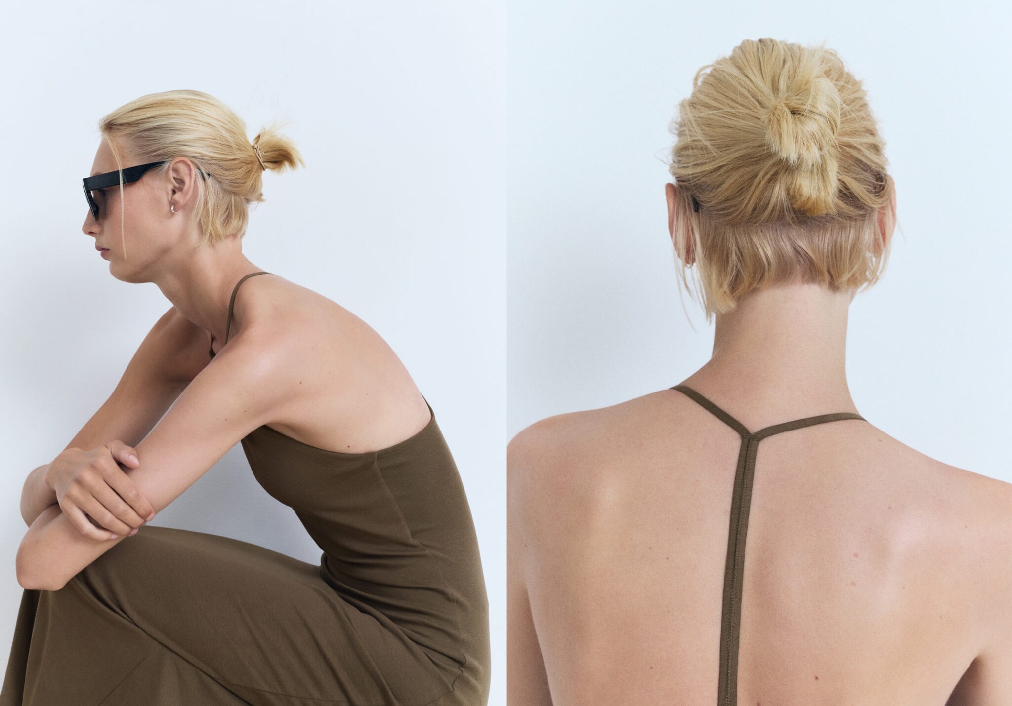 Robe midi décolletée dans le dos - Plan panoramique