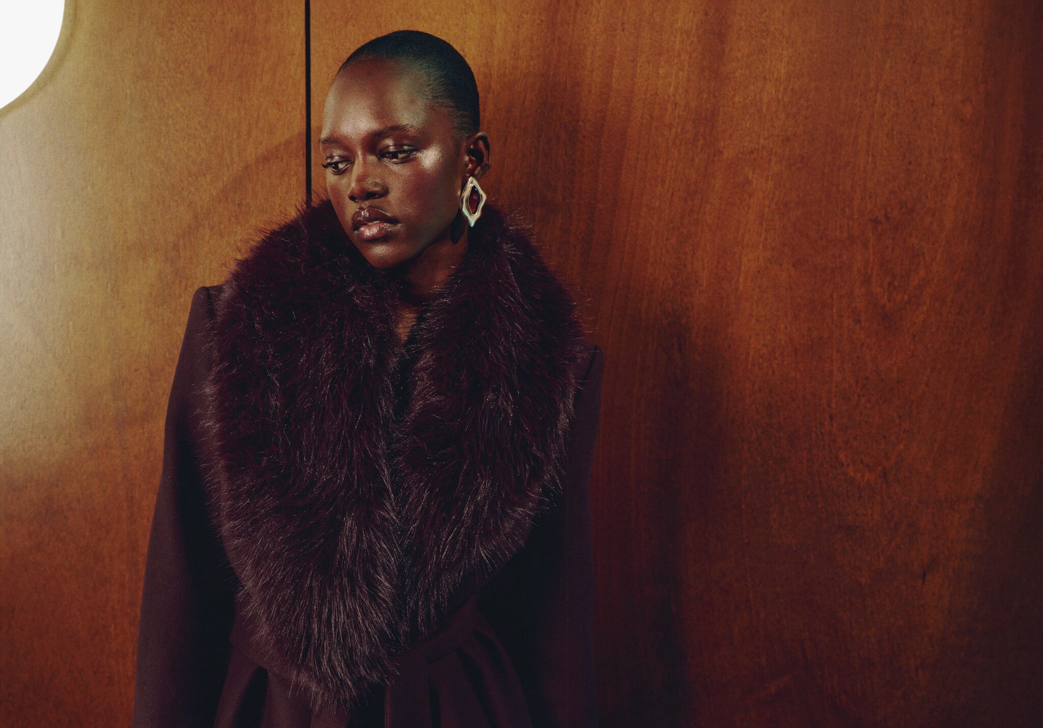 Manteco wool coat with fur collar - Panoramic plane