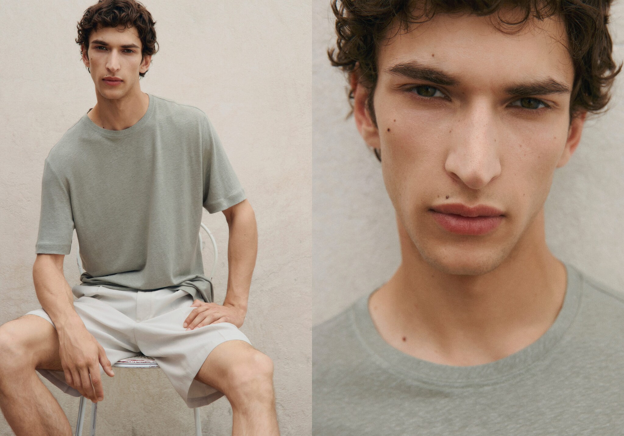 T-shirt lin slim-fit - Plan panoramique