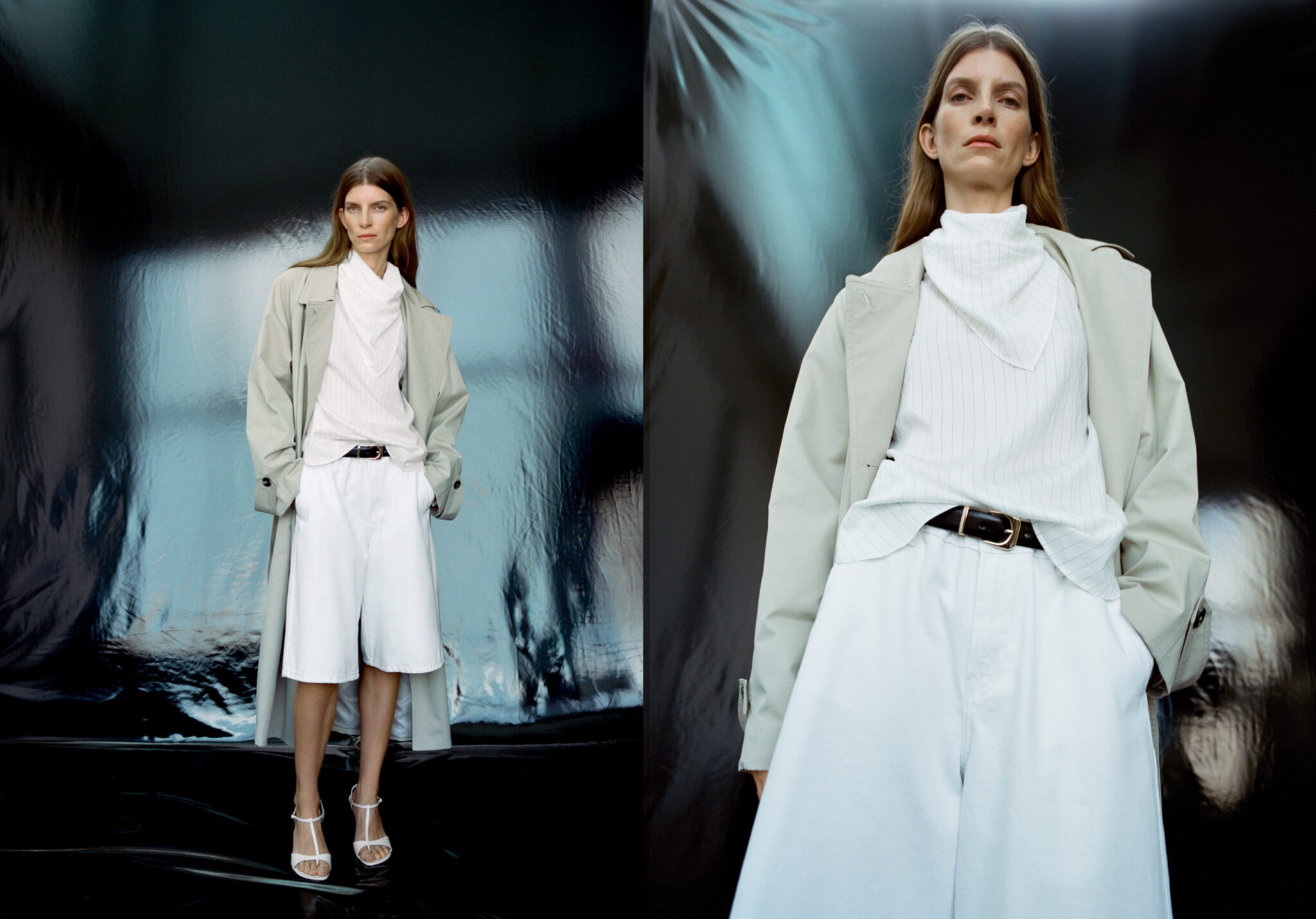 Striped blouse with handkerchief - Panoramic plane