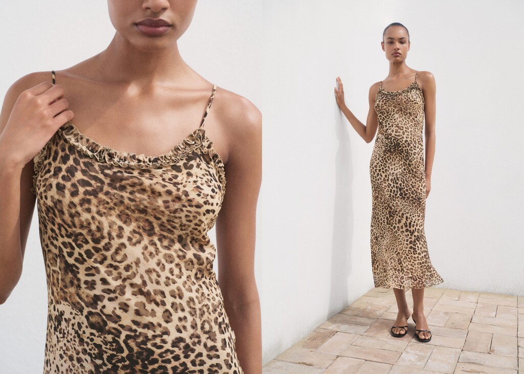 Leopard midi dress - image 3