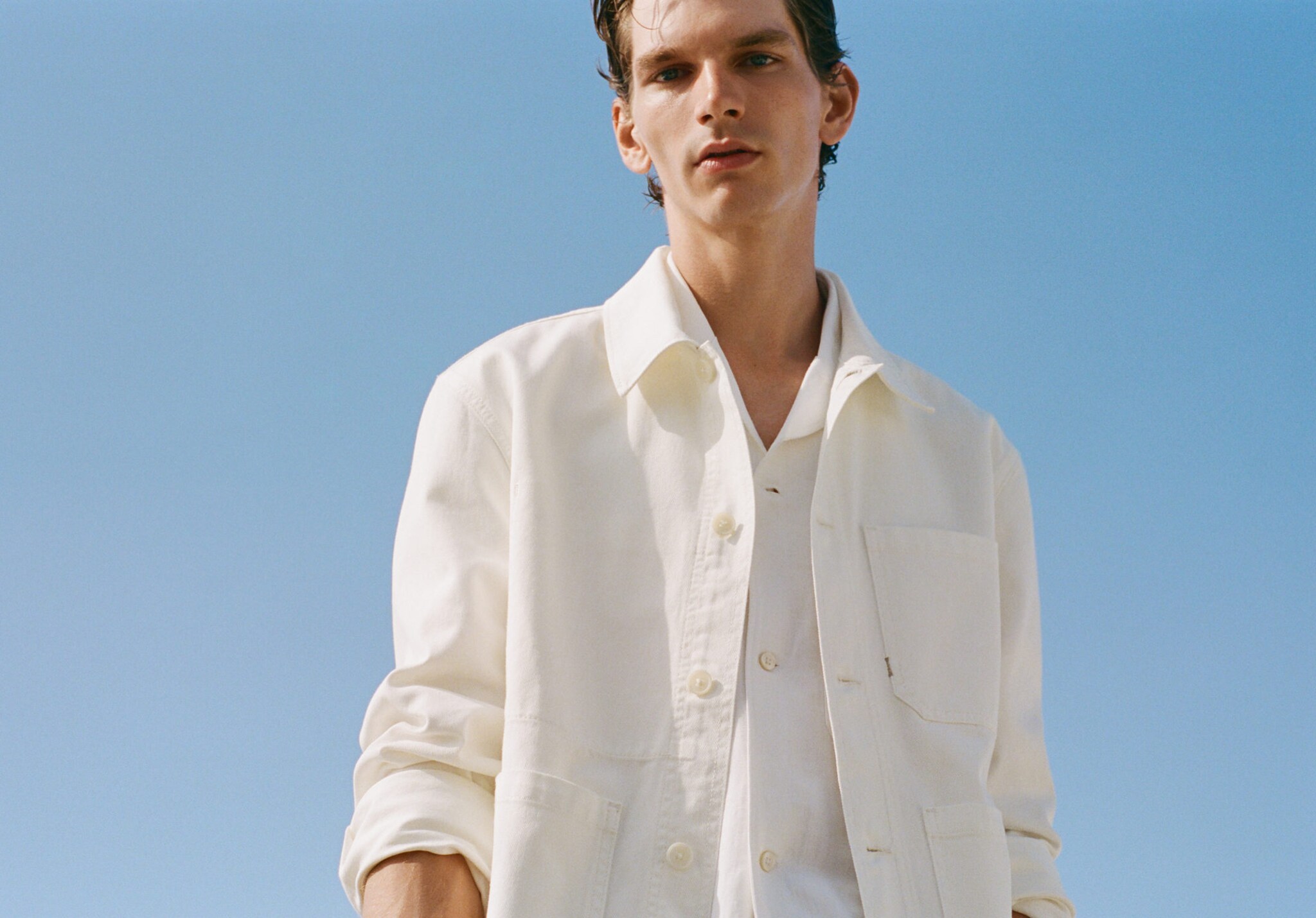 100% cotton jacket with pockets - Panoramic plane