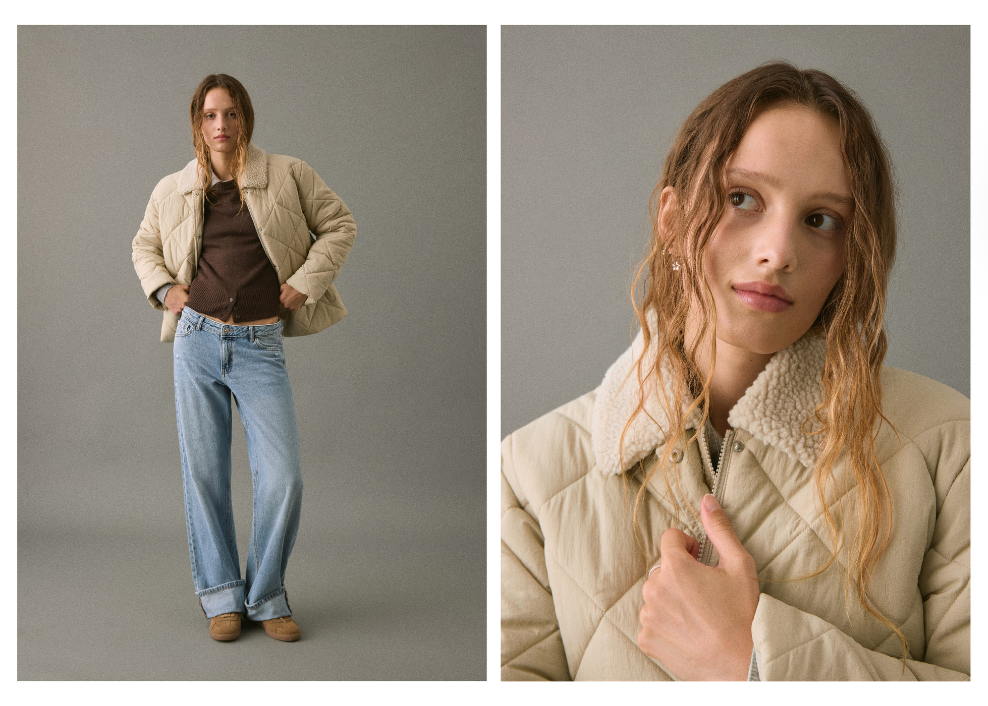 Pocket quilted jacket - Panoramic plane