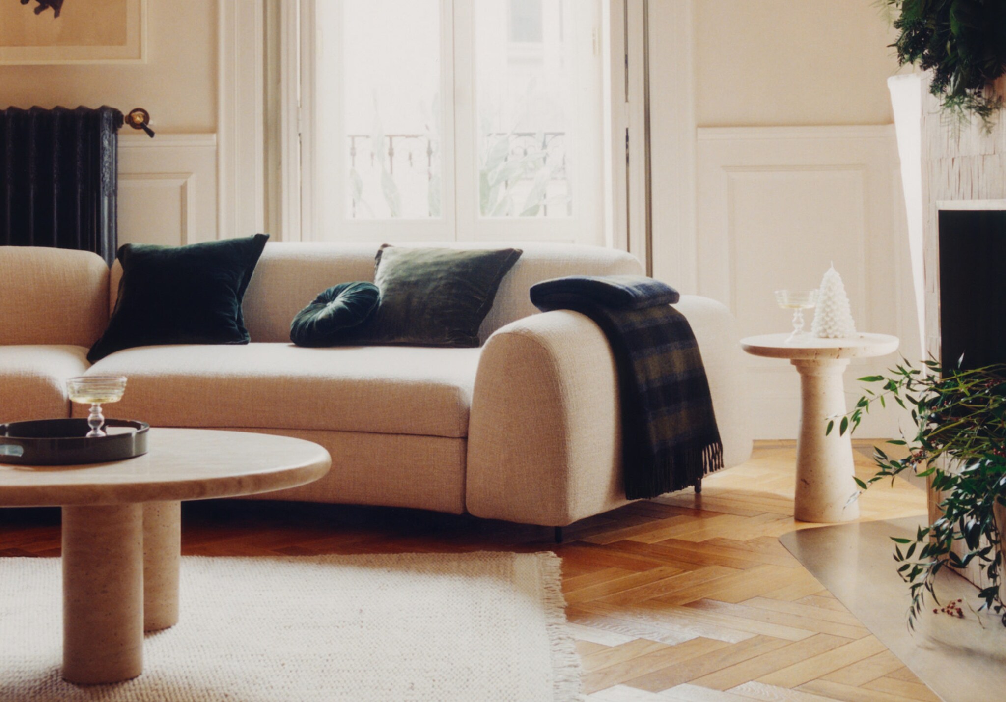 Κουβέρτα μάλλινη καρό - Πανοραμικό πλάνο