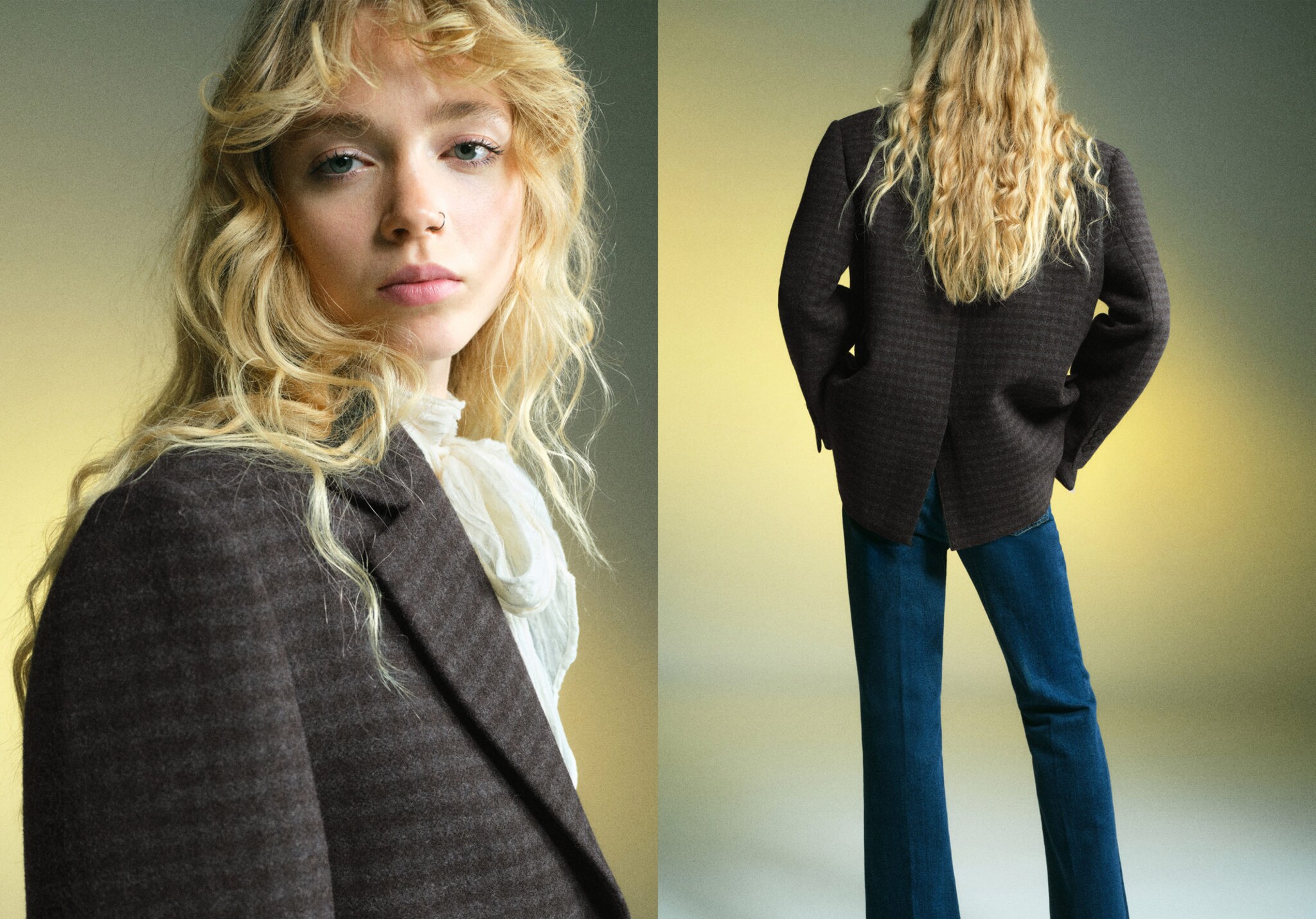 Blazer lana micro pata de gallo - Plano panorámico