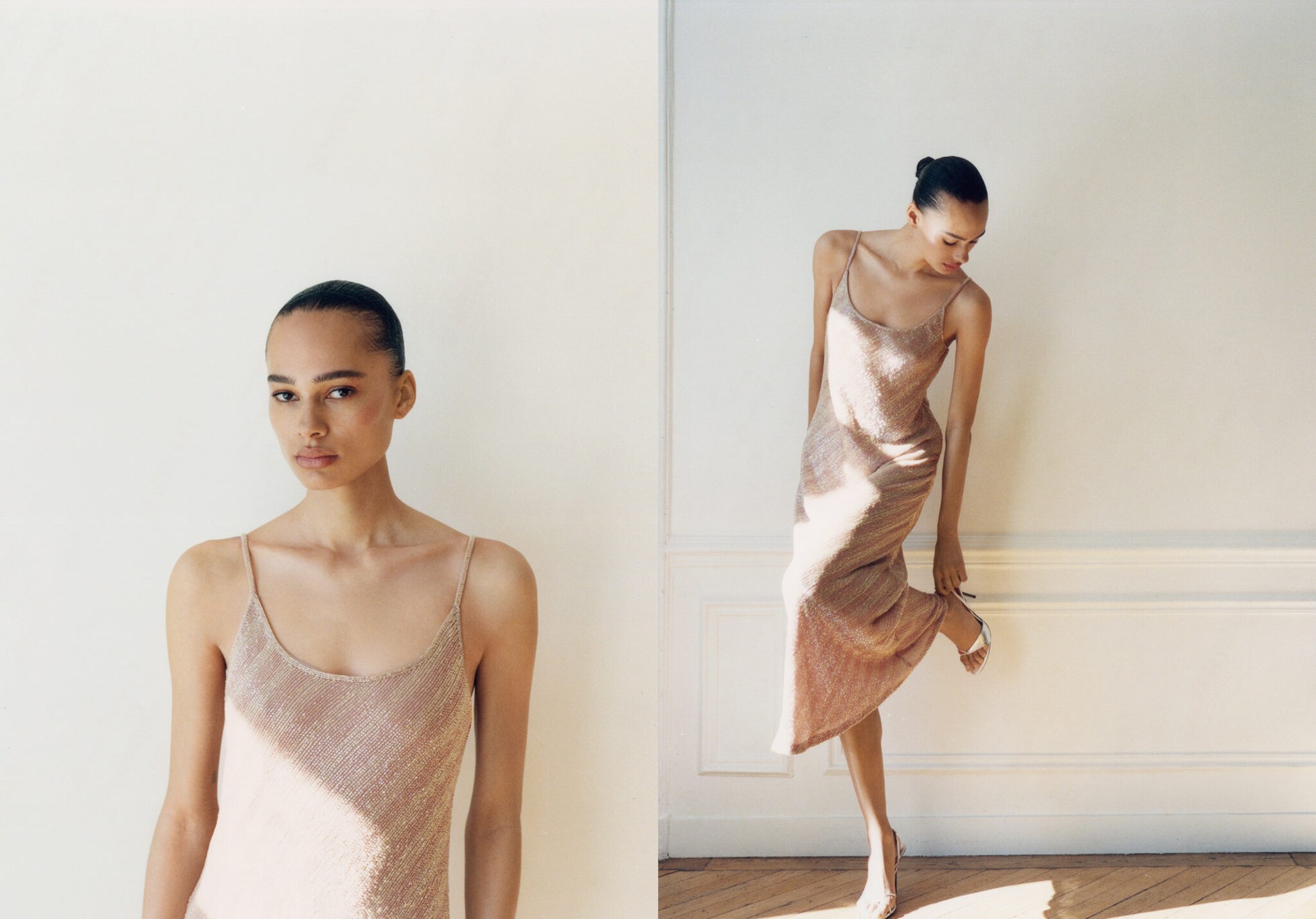 Robe sequins décolletée dans le dos - Plan panoramique