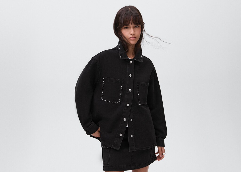 Studded denim jacket