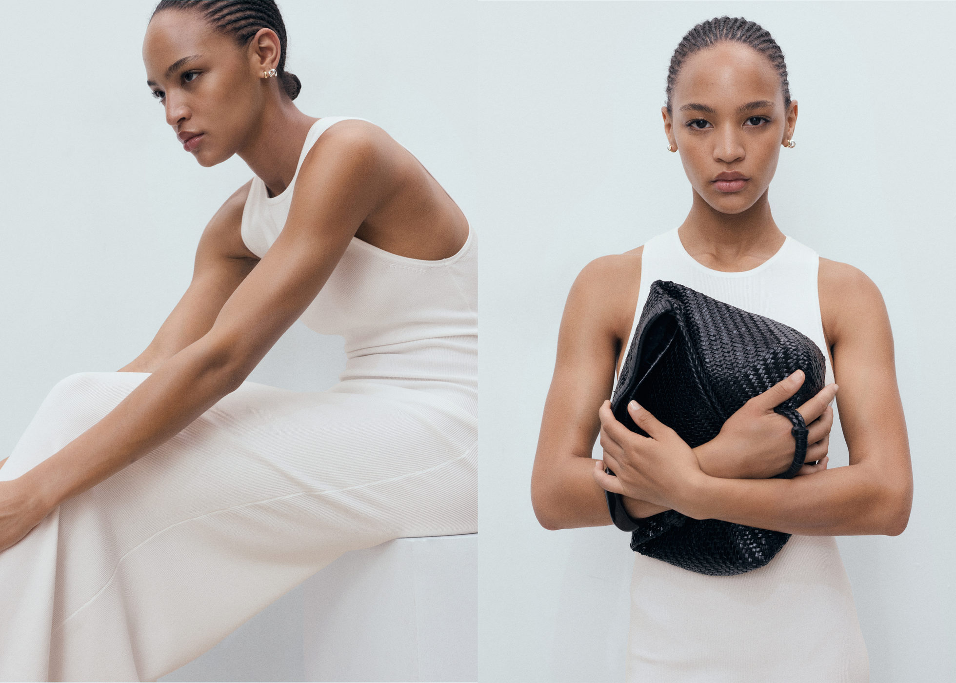 Halter-neck knitted dress - Panoramic plane