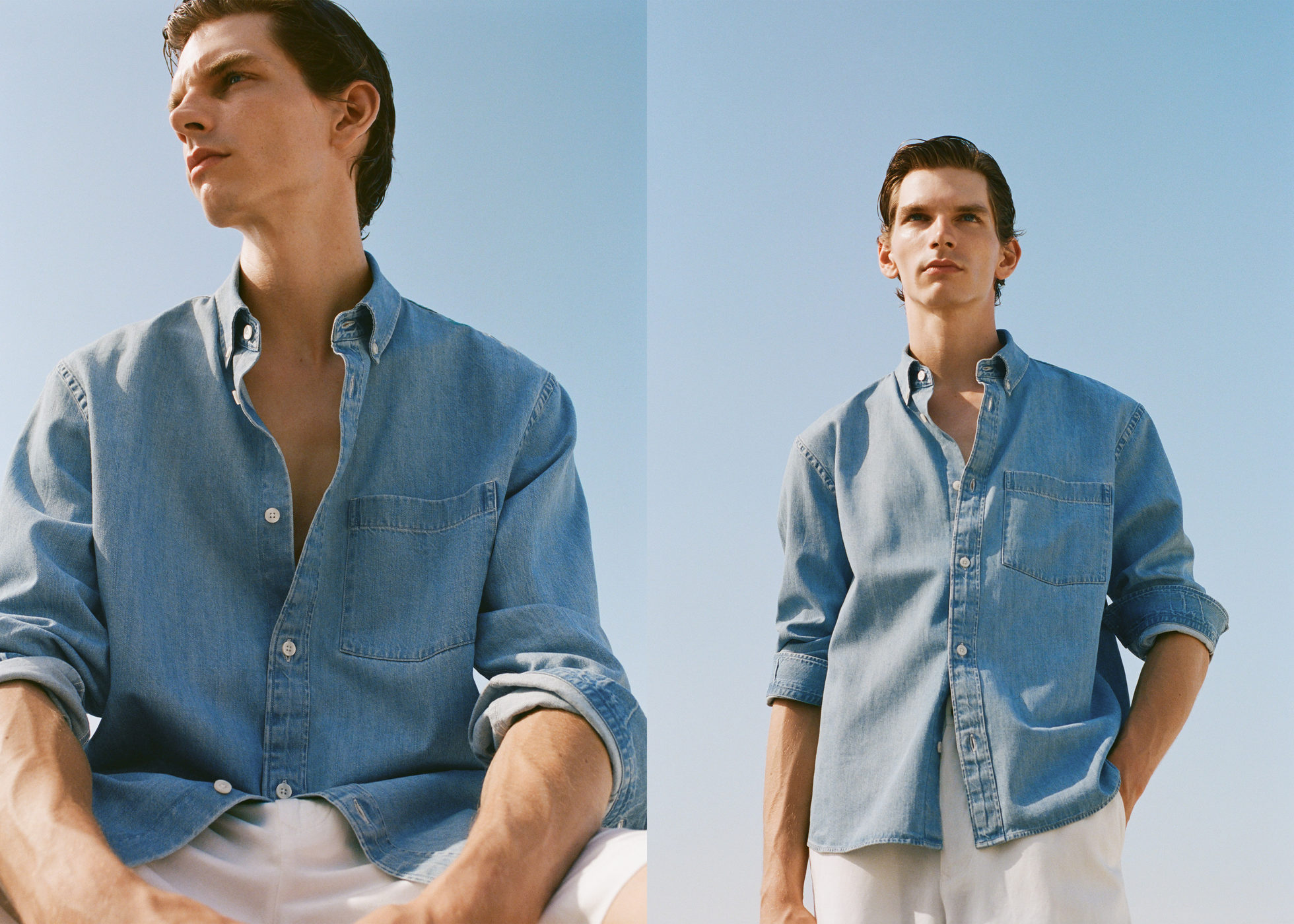 Denim shirt with pocket - Panoramic plane