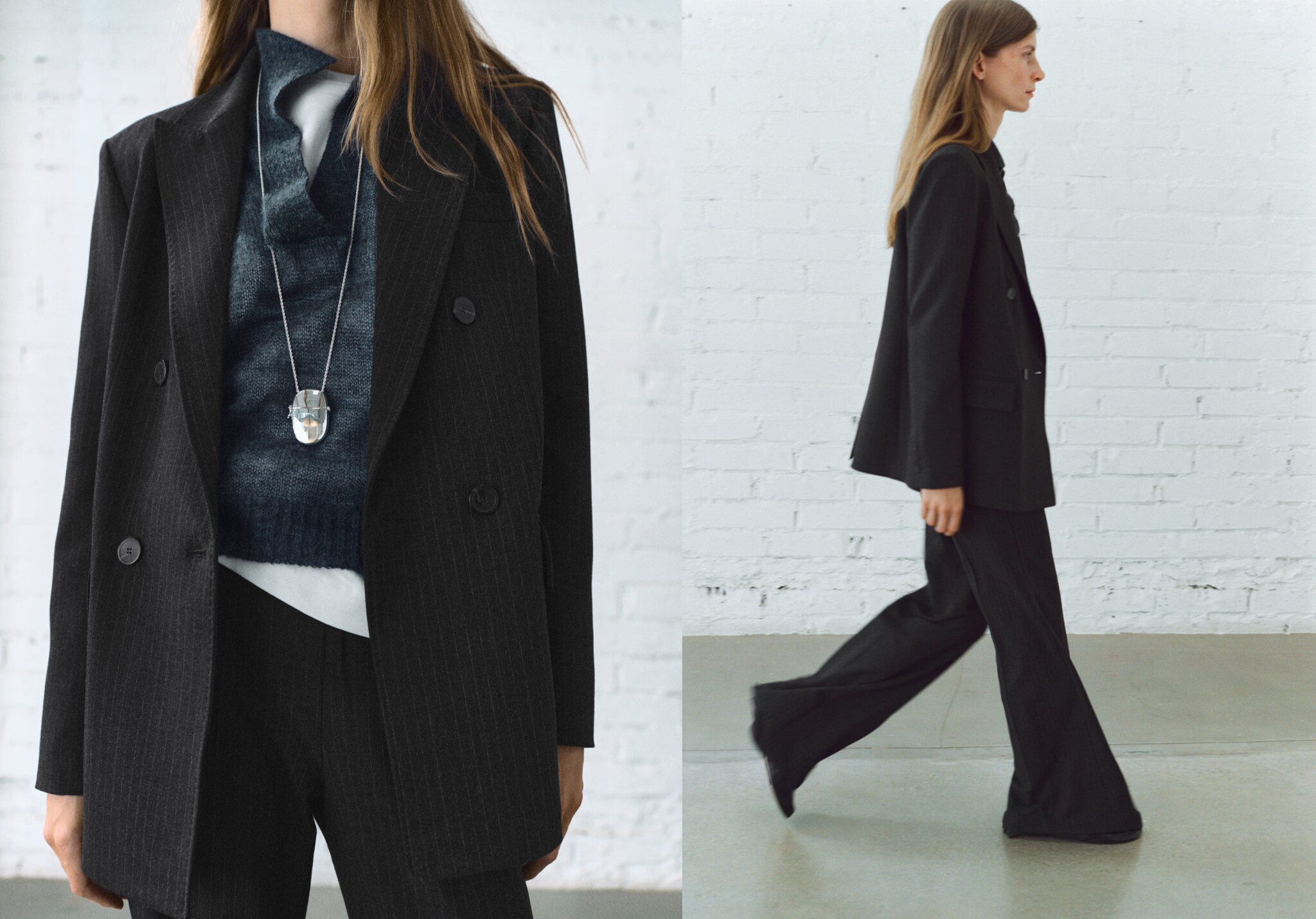 Pinstripe suit jacket - Panoramic plane
