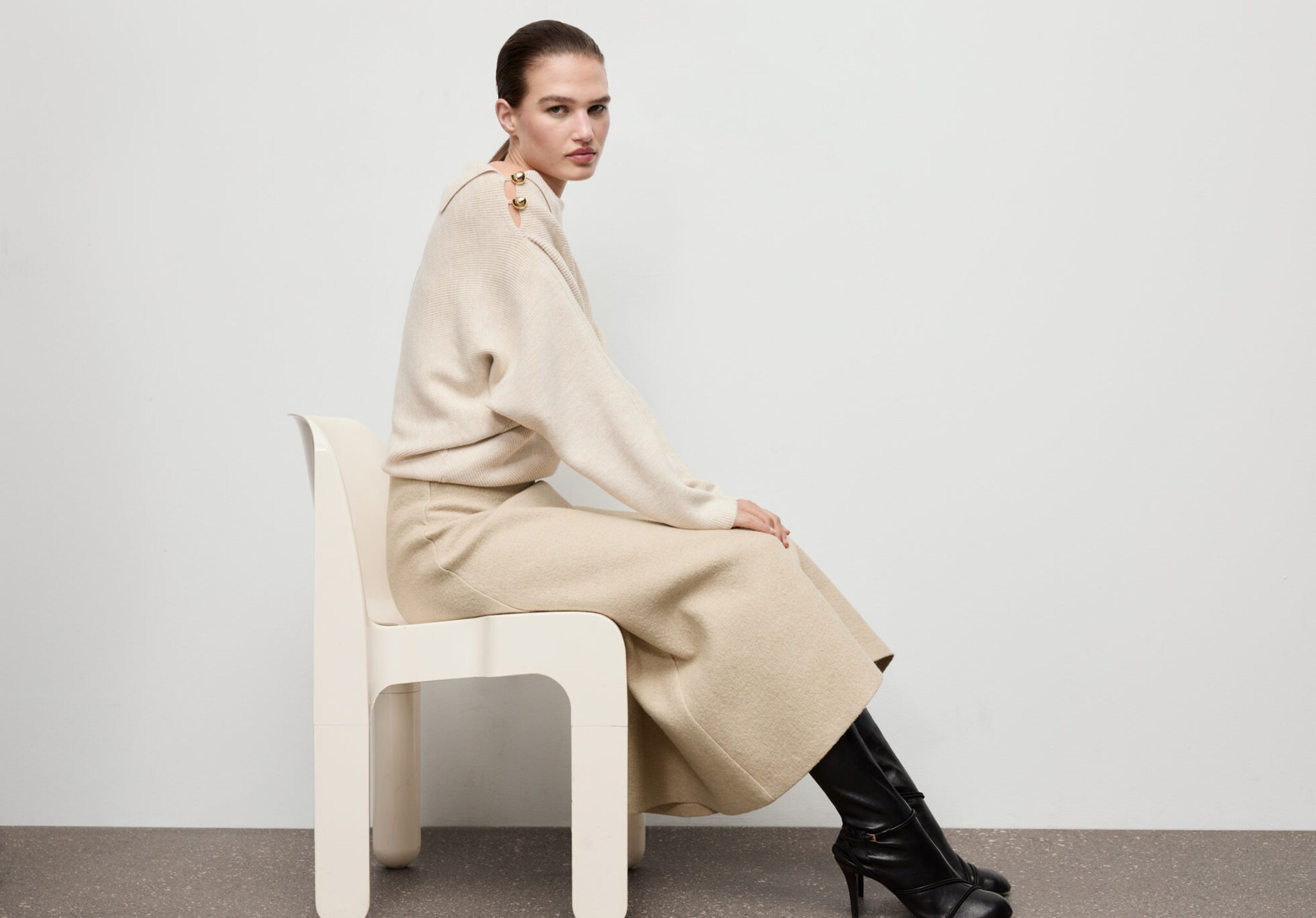 A-line wool skirt - Panoramic plane