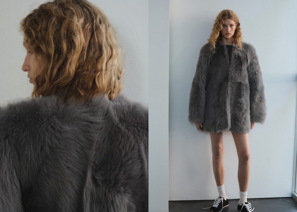 Reversible fur coat