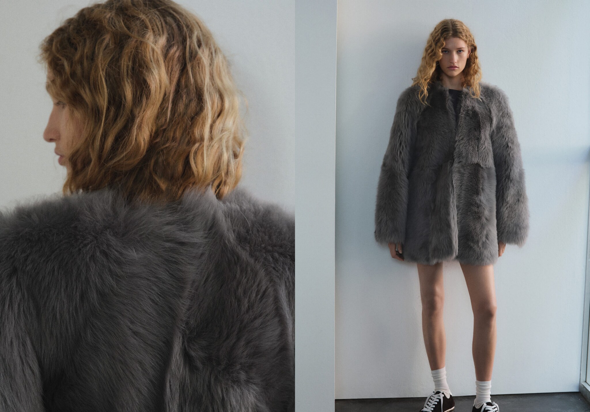 Reversible fur coat - Panoramic plane