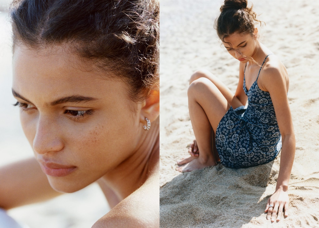 Printed draped dress