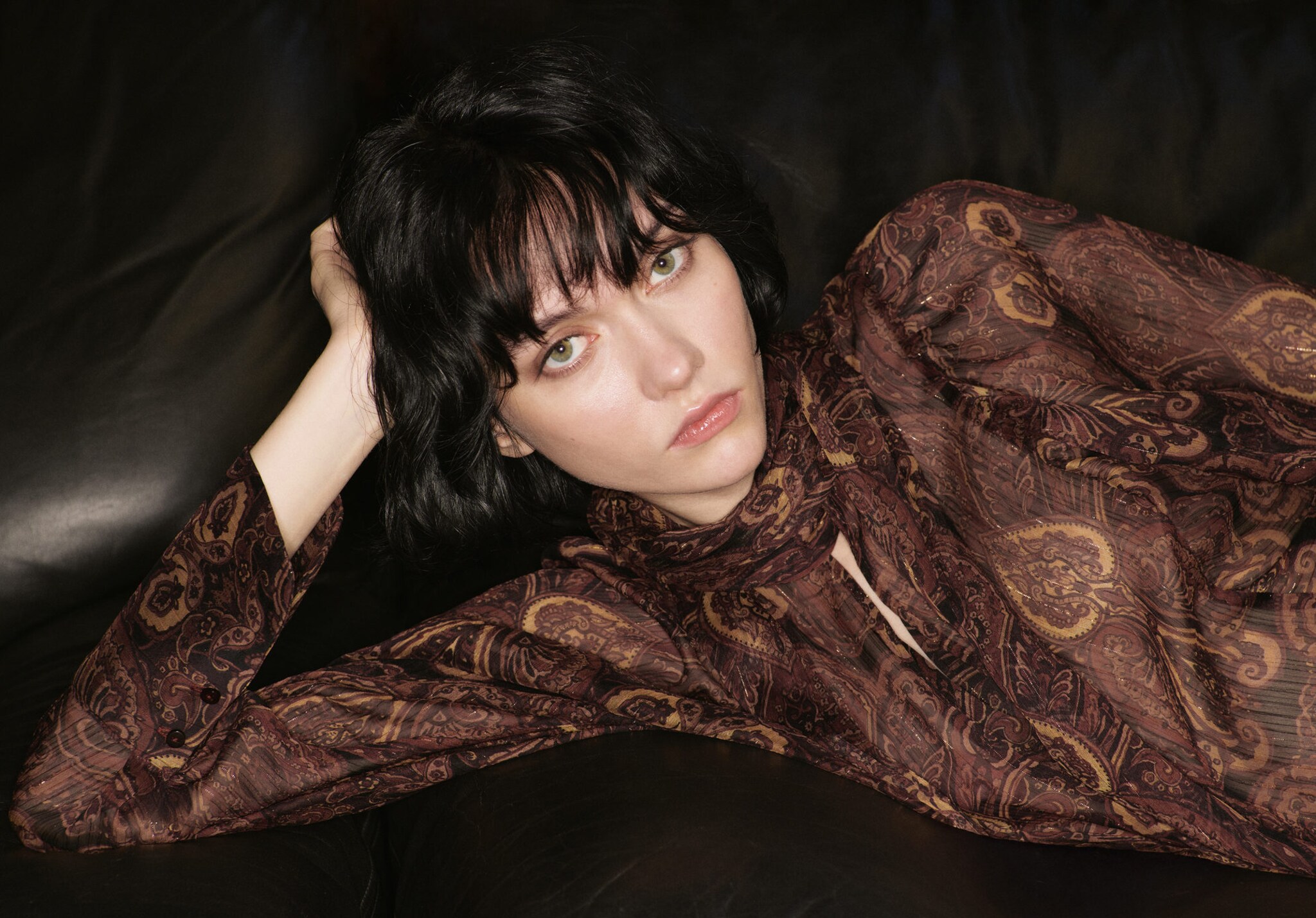 Paisley-print blouse with foulard - Panoramic plane