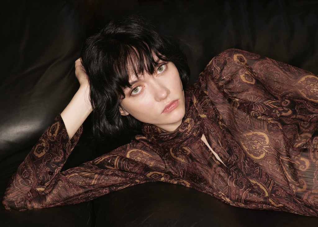 Paisley-print blouse with foulard