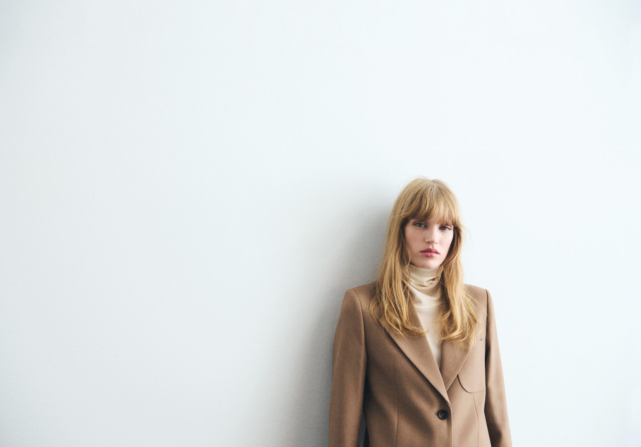 Wool-blend suit jacket with pockets - Panoramic plane