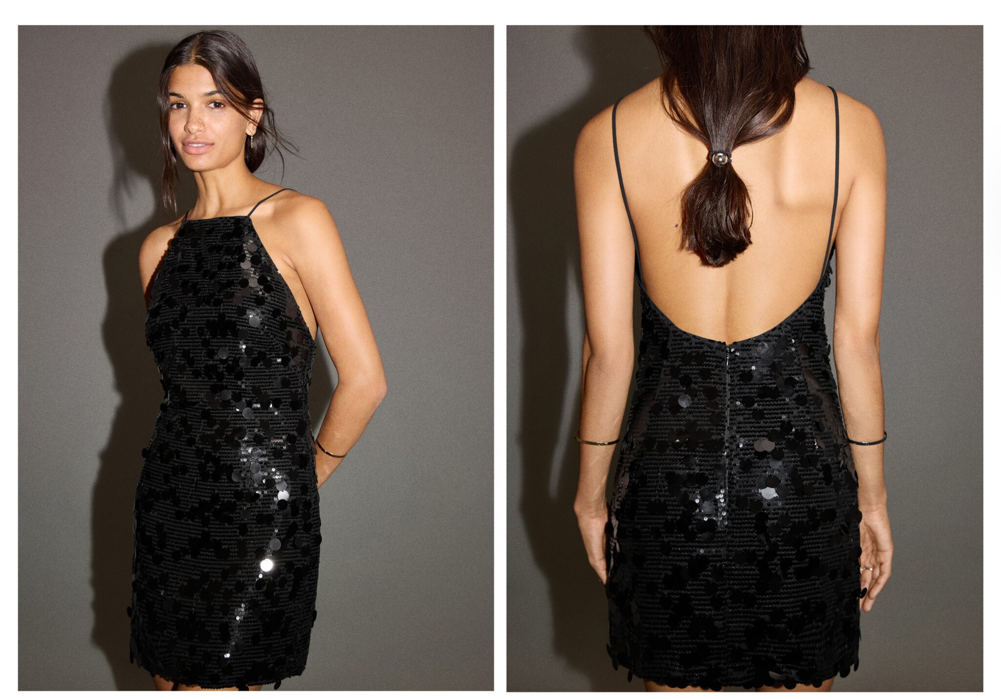 Vestido corto lentejuelas - Plano panorámico
