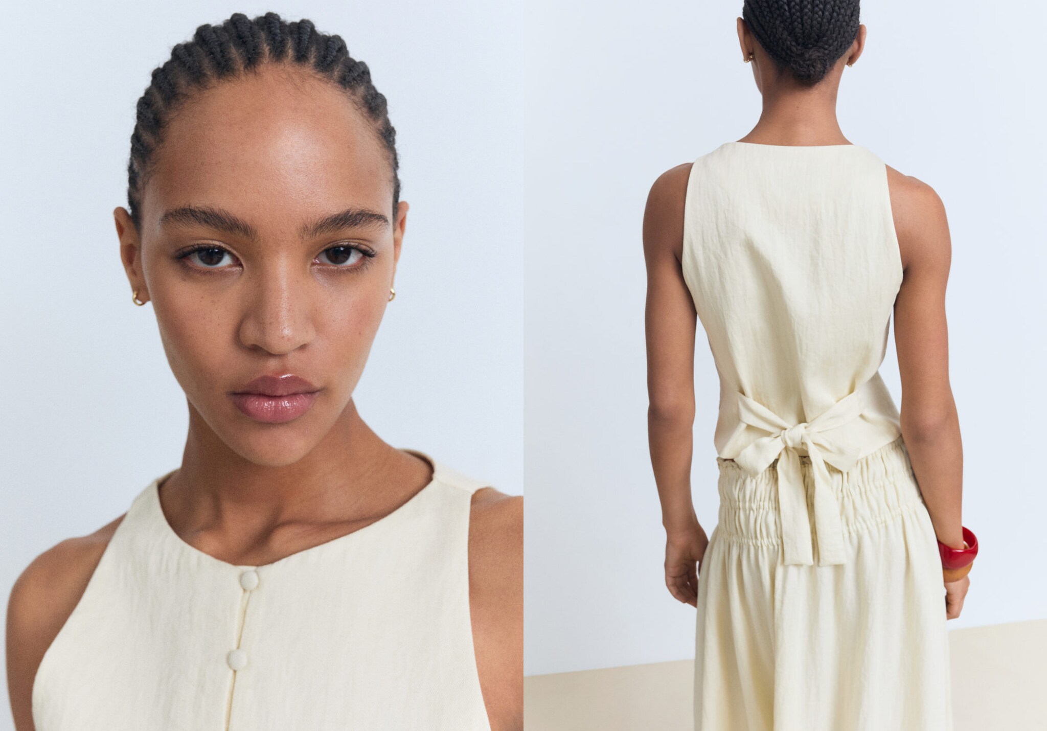 Waistcoat with bow on the back - Panoramic plane