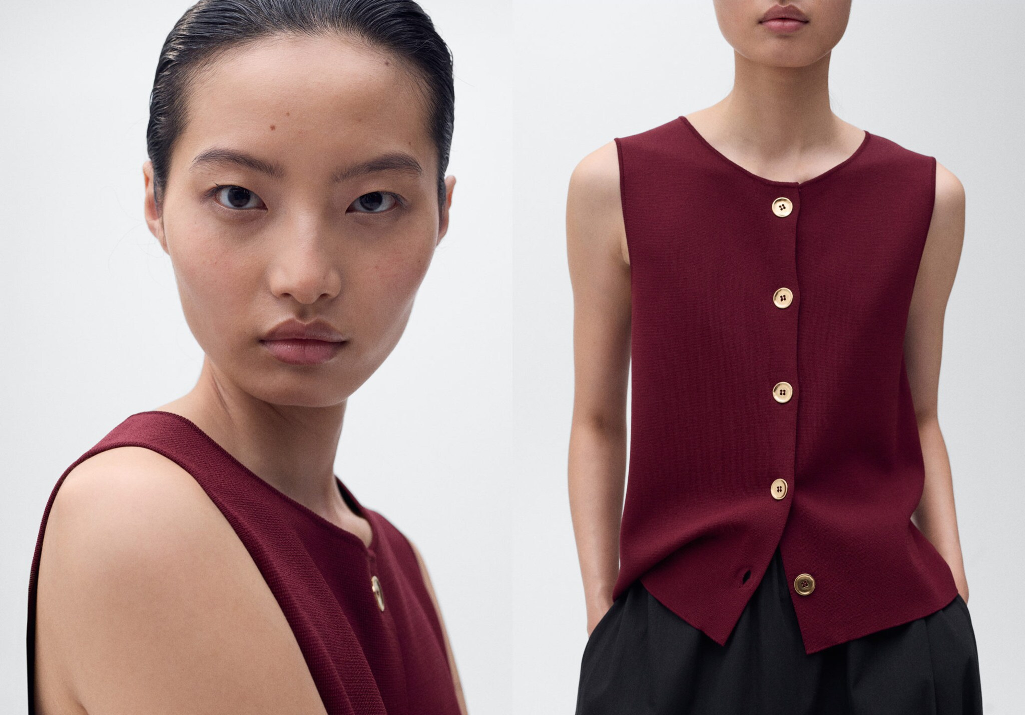 Fine-knit gilet - Panoramic plane