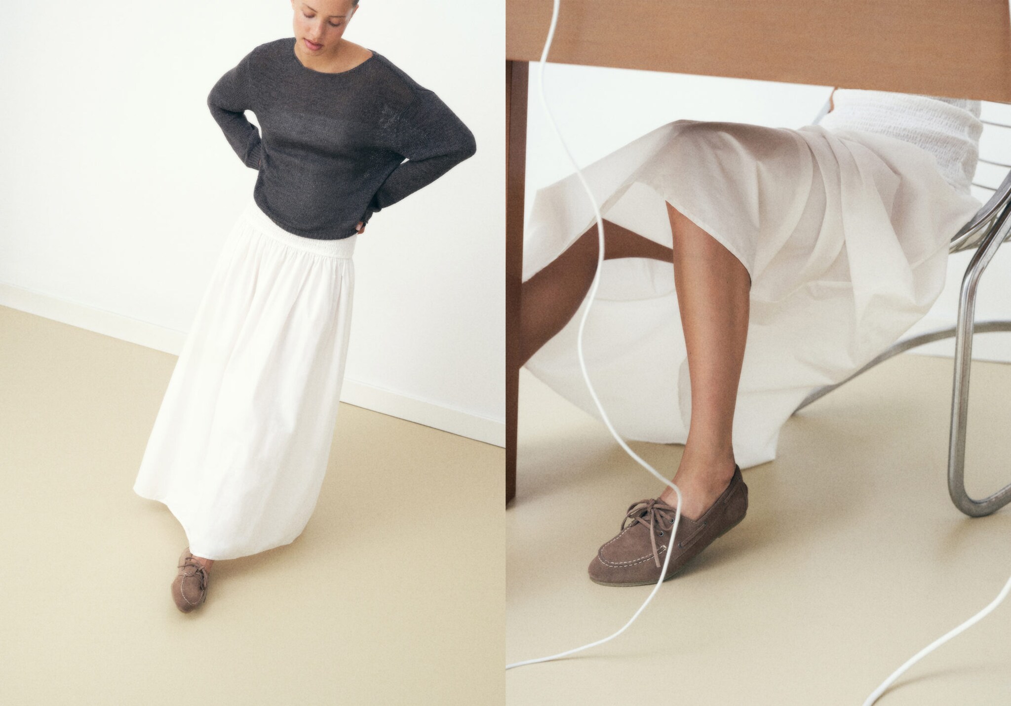 Leather lace-up loafers - Panoramabild