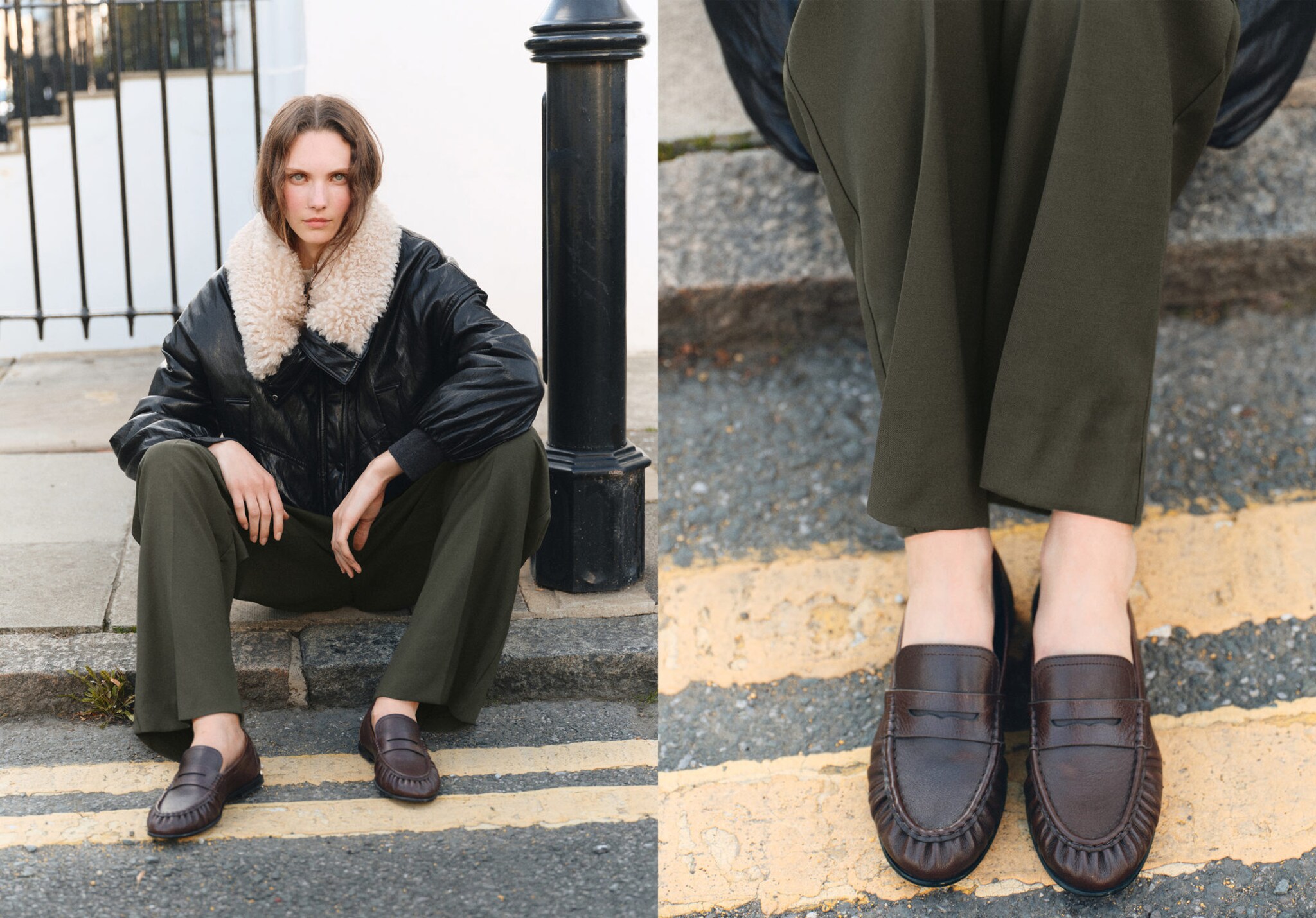 Leather penny loafers - Panoramic plane