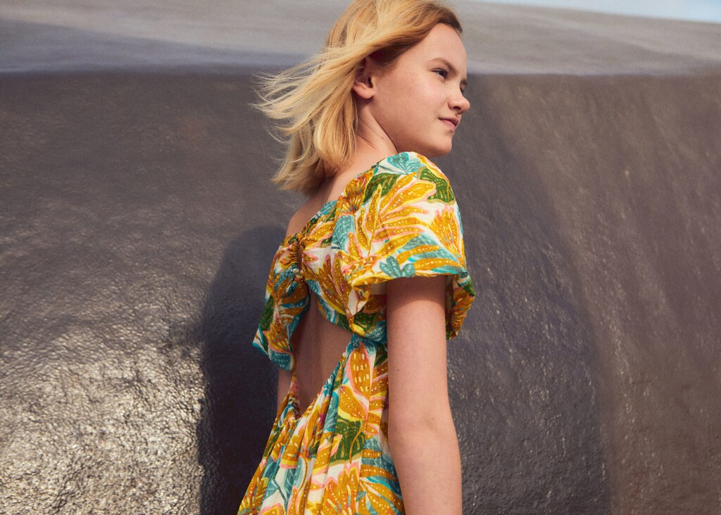 Tropical print dress