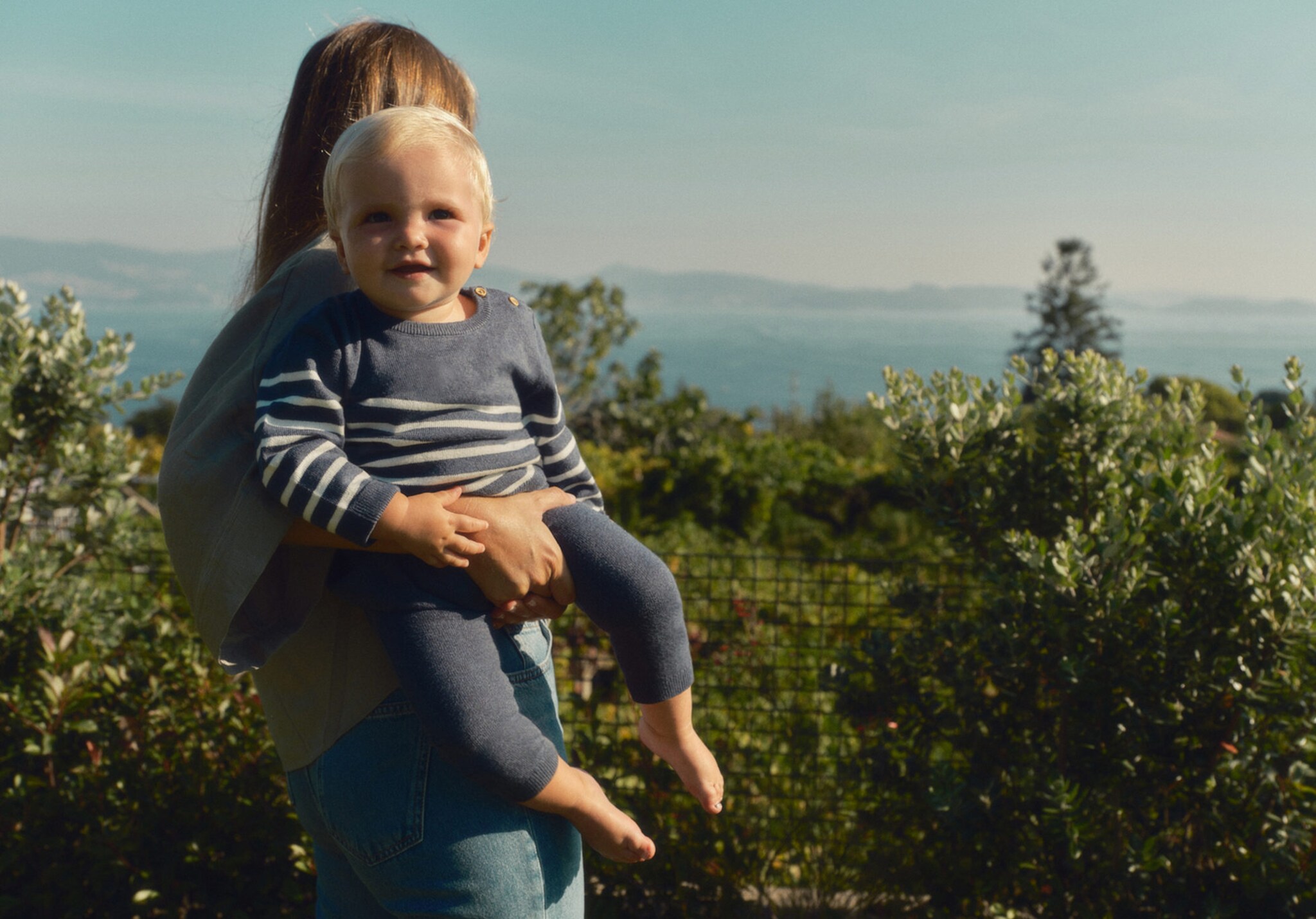 Ribbed knitted leggings - Panoramic plane