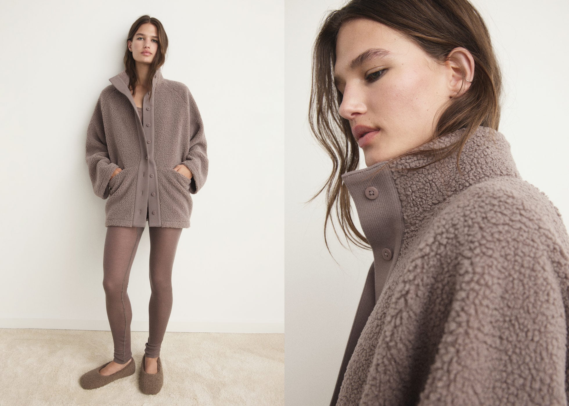 Sherpa buttoned cardigan - Panoramic plane