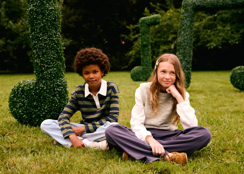 Striped cotton polo shirt