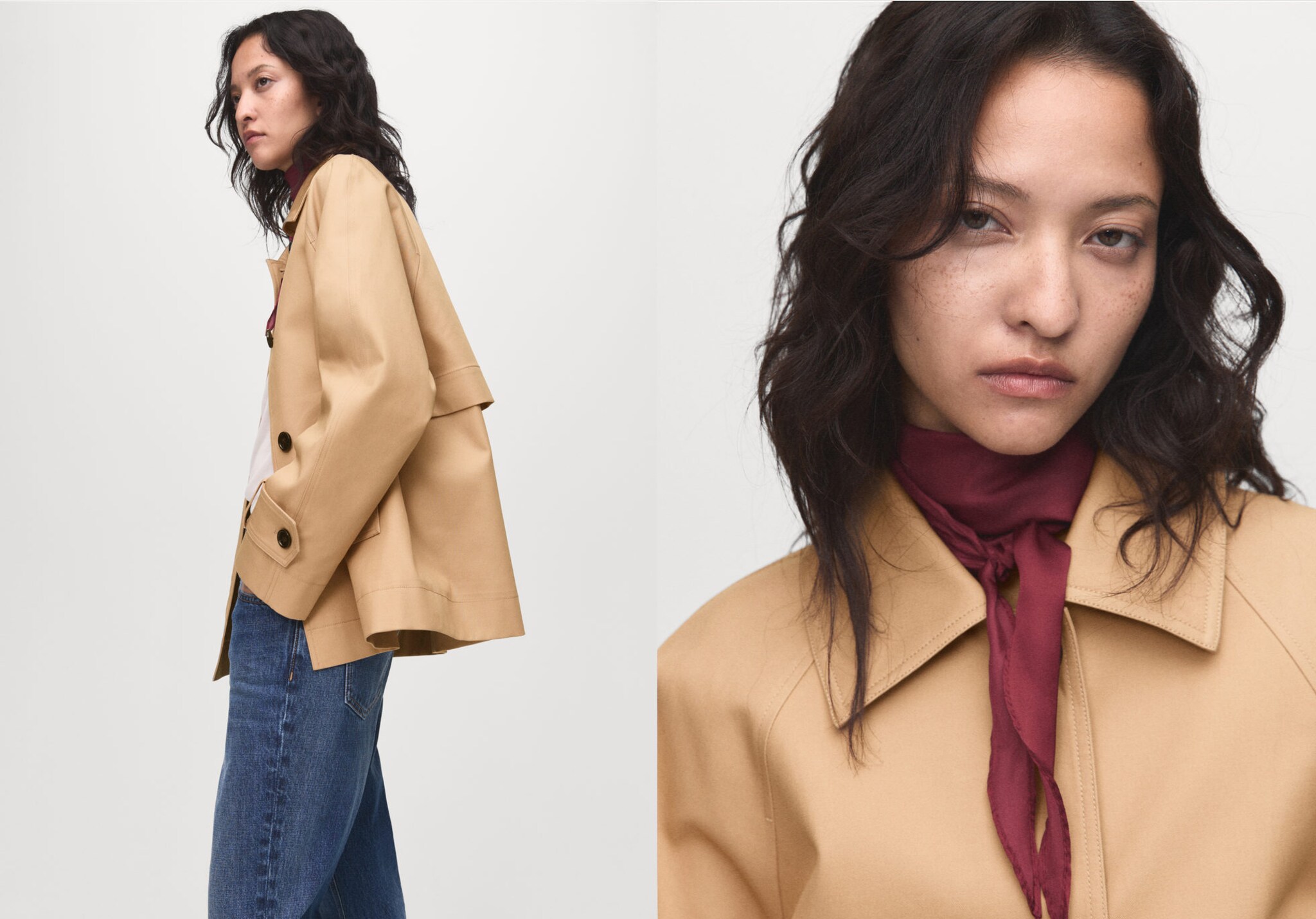 Oversized parka with epaulettes - Panoramic plane