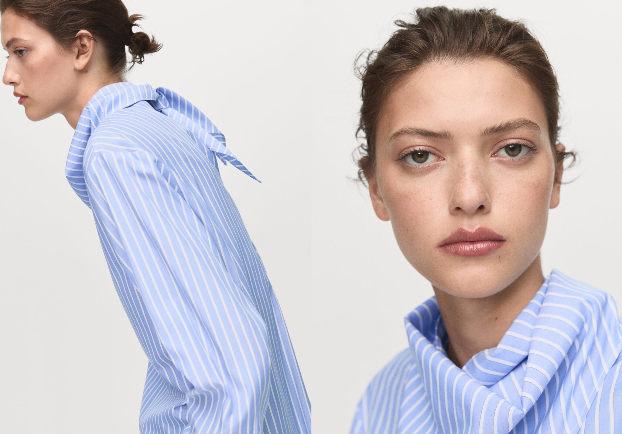 Striped blouse with handkerchief - Panoramic plane