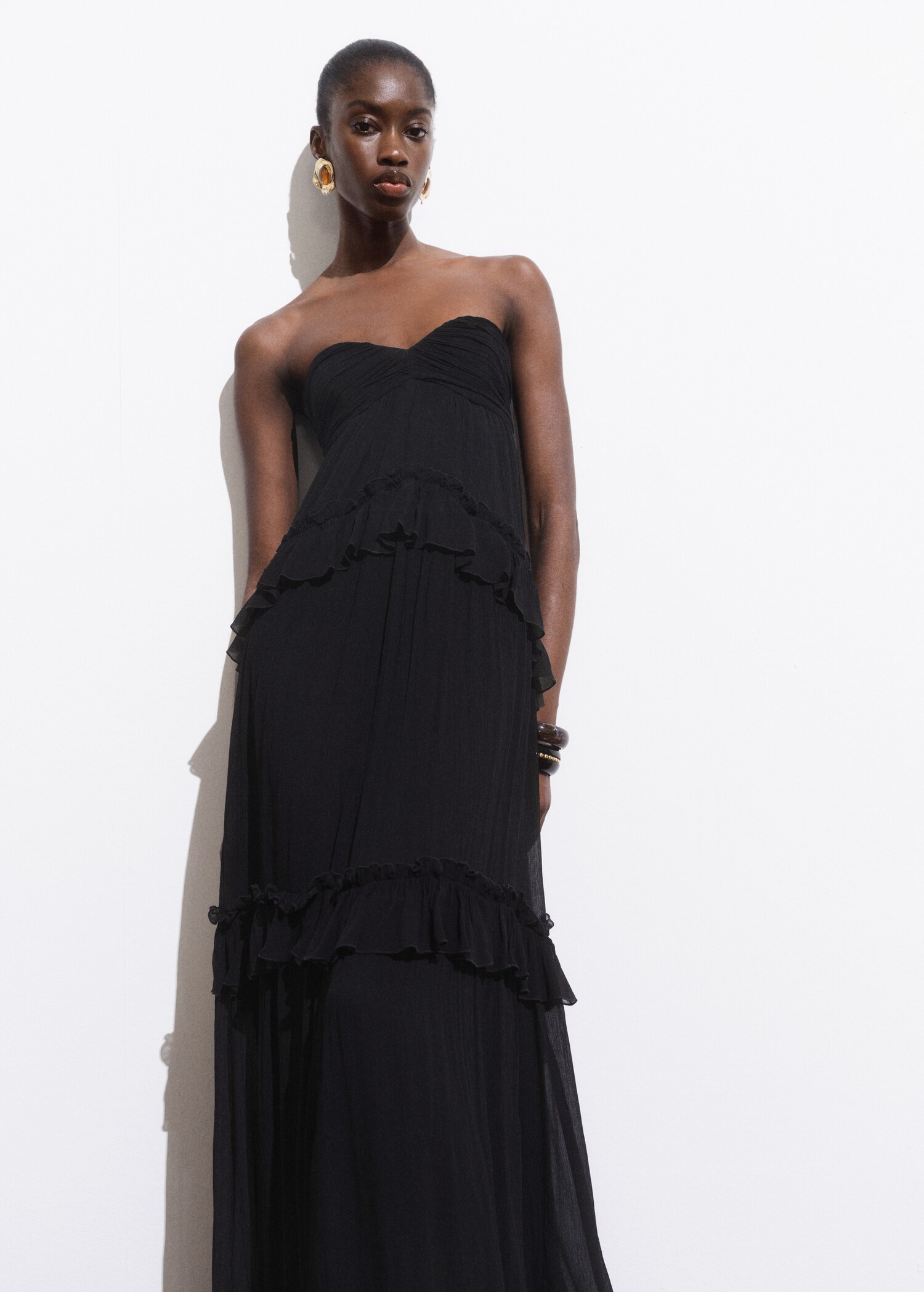 Strapless maxi-dress - Medium plane