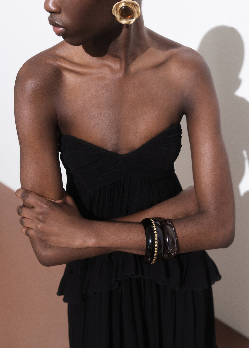 Strapless maxi-dress