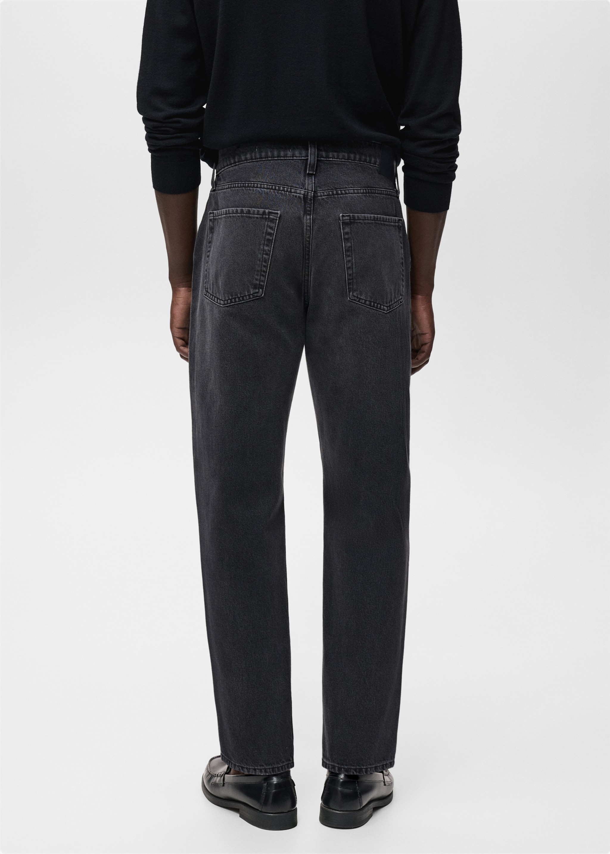 Jeans Moby straight fit lavado oscuro - Reverso del artículo, Gris oscuro. Ref: 17005153-01.