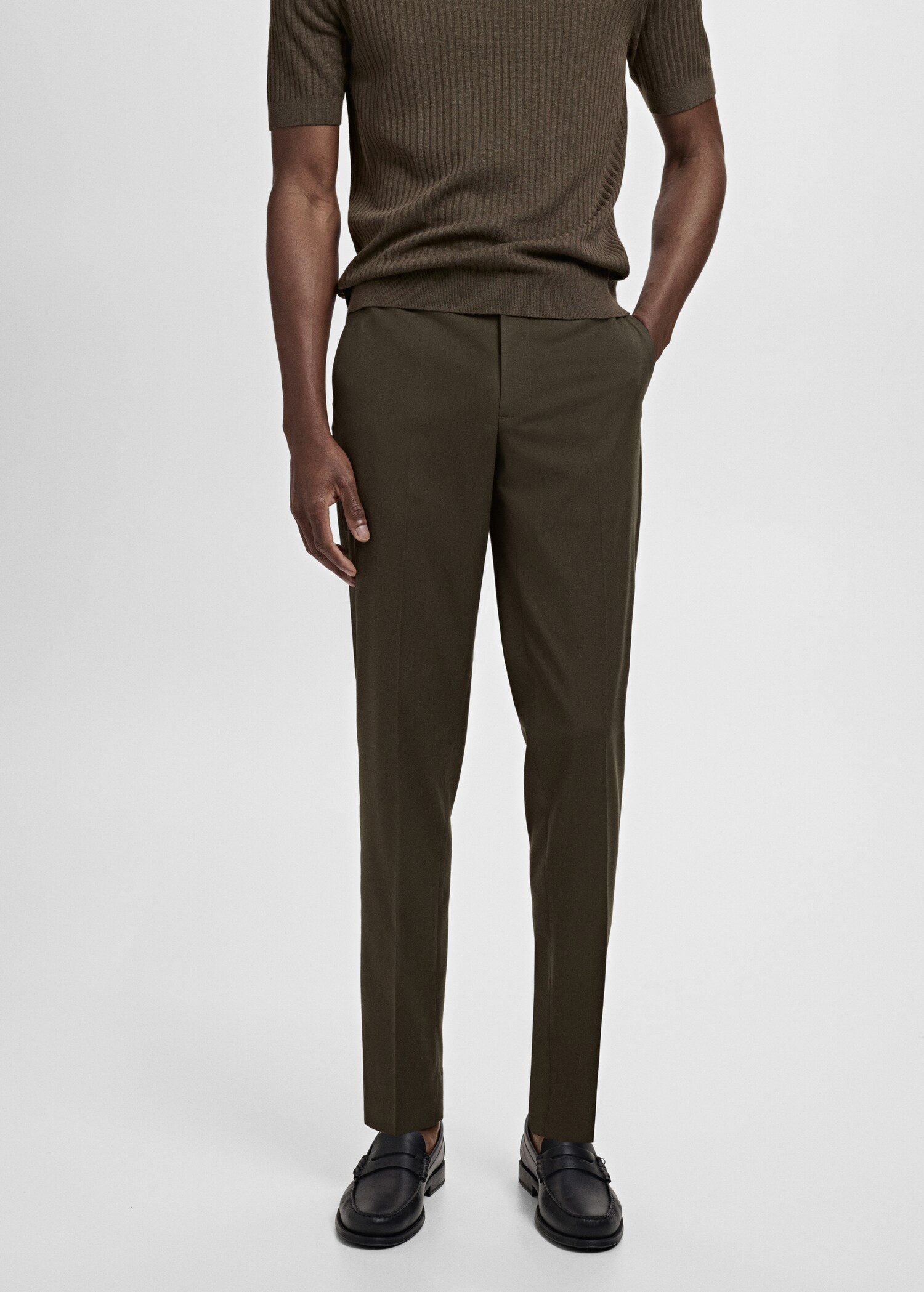 Milan slim-fit pantalon - Middenvlak
