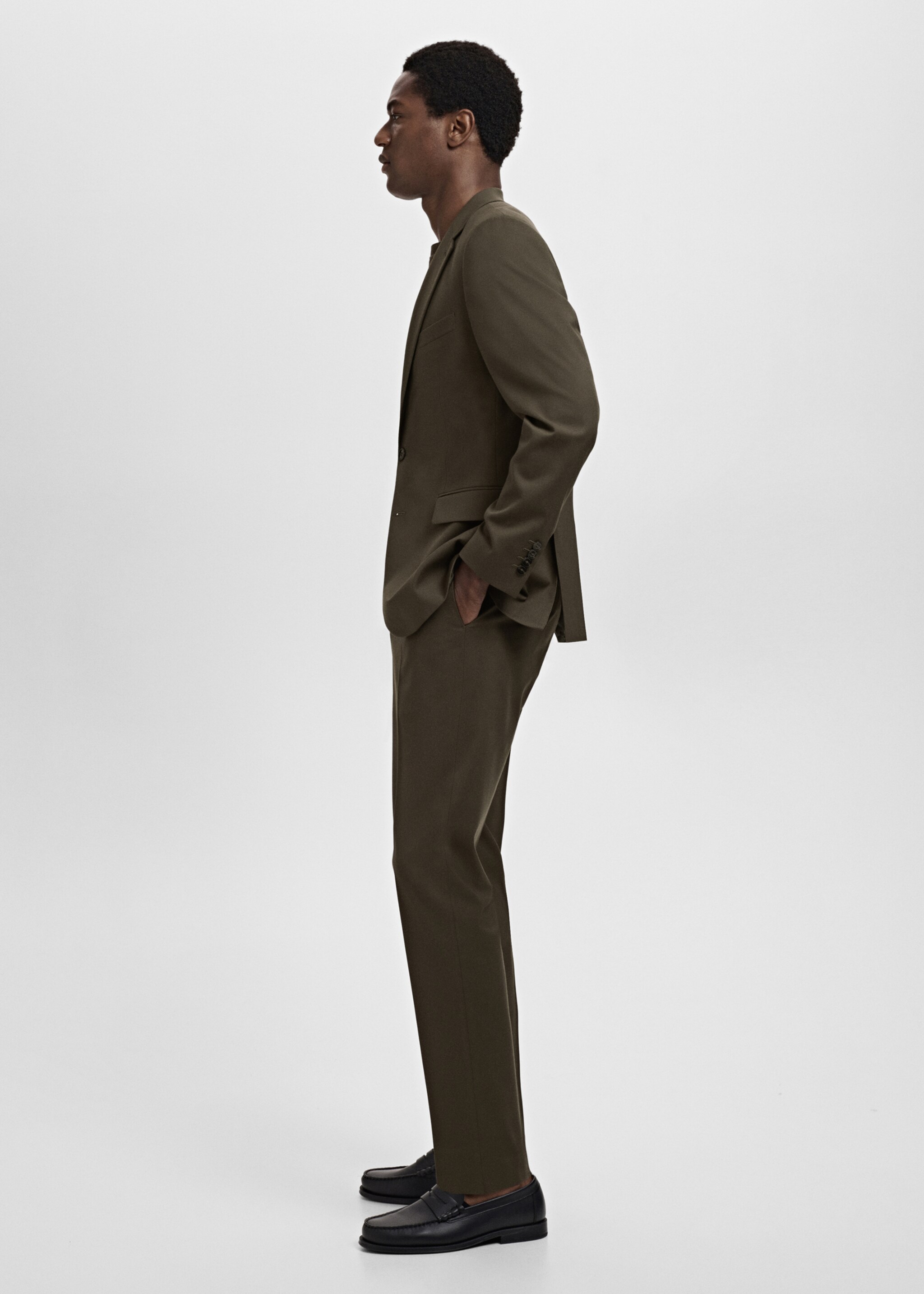 Milan slim-fit pantalon - Detail van het artikel 2, Kaki. Ref: 17005157-01.