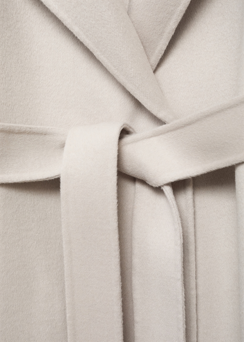 Handmade wool coat with belt