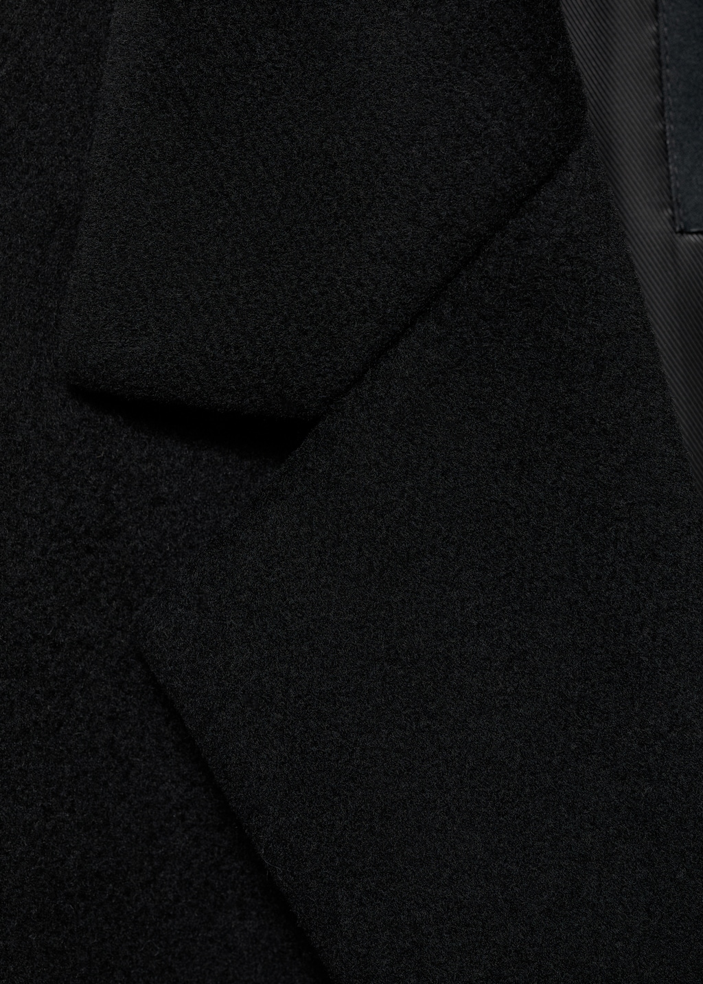Double-breasted wool coat