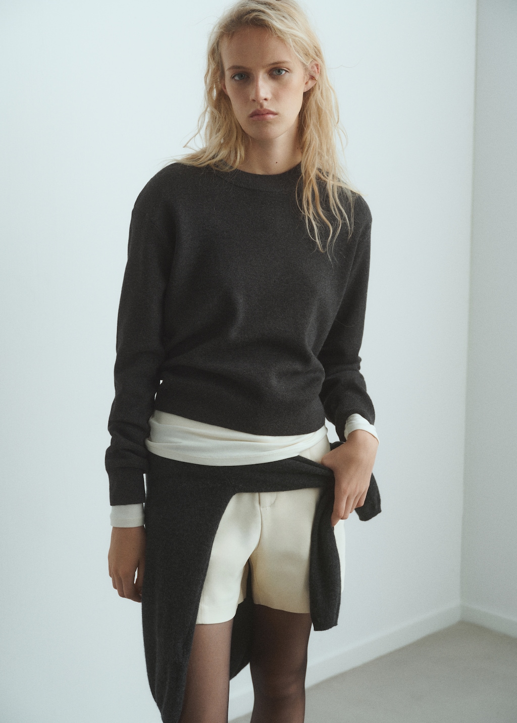 Knitted wool blend sweater